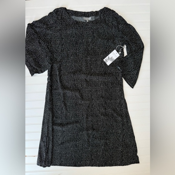 Habitat Clothes To Live In Dress Black White Polka Dot Small NEW 796 - Picture 1 of 5